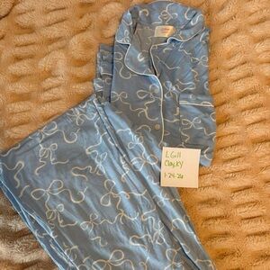 Blue and White Bow In My Sundays Pajamas. Mallory Ervin